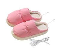 UKCOCO Pantoufles USB Chauffantes Duvet Chaussures Électriques Confortables pour Hiver Chauffage et Rechargeables pour Froids
