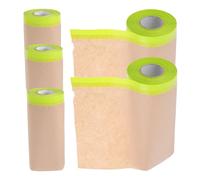 UKCOCO Papier de Masquage Marron Pré-adhésif 5pcs pour Peinture Automobile et Sol, sans Résidu Adhésif, Résultats Propres et Professionnels, pour Murs et Gabarits