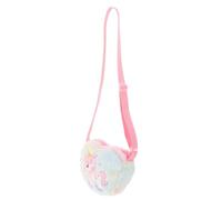 UKCOCO Paquet Bandoulière Mignon Licorne en Peluche pour Fille Petit Paquet à Main Cœur Rose Pastel Léger et Doux Bandoulière Ajustable pour École et Sorties