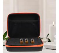 UKCOCO Paquet De Transport pour Huiles Essentielles Antichoc 30 Compartiments 5ml/10ml/15ml Orange Étui Eva pour Voyageur Stockage Sécurisé