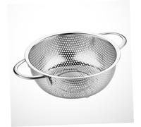UKCOCO Passoire Inox Double Poignées Panier à Mailles Fines pour Fruits Légumes et Pâtes Panier Drainage Rapide Ustensile Cuisine Robuste et Polyvalent