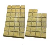 UKCOCO Pastilles de Substrat Hydroponique 100 Pcs 25x25x40 Mm, Cubes de Culture Hors-Sol pour Semis de Légumes et Fleurs en Intérieur, Haute Rétention D’Eau, Perméabilité Optimale, Kit