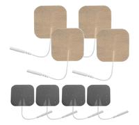 UKCOCO Patchs de Massage Portables en Tissu Non Tissé 5x5 Cm, Électrodes Auto-adhésives 8 Pièces pour Électrostimulation, Alimentation Corporelle, Coussins Flexibles pour Kinésithérapie