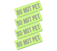 UKCOCO Patchs Réfléchissants Verts pour Harnais de Chien d'Assistance, Lot de 4 Écussons Autocollants, Sécurité Nocturne pour Promenades Chiens