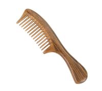 UKCOCO Peigne à Cheveux Bois de Santal Naturel Large Dents Démêloir Portable Antistatique pour Femmes Massage Chevelu et Soin Capillaire Doux