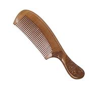 UKCOCO Peigne à Cheveux Design Classique Double Face Sculptée en Bois de Pêcher Longueur 21 Cm Surface Lisse et Portable pour Femmes