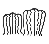 UKCOCO Peigne à Cheveux Métallique 2 Pièces Grand et Petit, Fourche à Cheveux U 7 Dents, Accessoires Coiffure pour Femmes et Filles, Fixation Ferme pour Fêtes et Usage Quotidien
