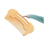 UKCOCO Peigne Bois de Buis Sculpté Ruyi Lock Peigne à Dents Fines Massage pour Soin des Cheveux et Barbe