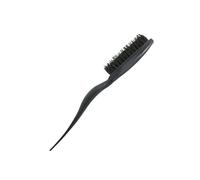 UKCOCO Peigne de Coiffure Professionnel à Trois Rangées Brosse à Poils de Sanglier Naturels Ergonomique Démêlant et Volumisant pour Salon et Usage Domestique Noir