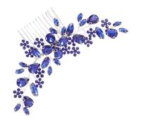 UKCOCO Peigne de Mariage Cristal Bleu pour Mariées Accessoire de Cheveux Étincelant et Léger Fixation Sécurisée pour Fêtes et Cérémonies