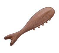 UKCOCO Peigne de Massage en Bois de Santal Naturel Forme Baleine 22 Dents Larges Outil de Soin du Cuir Chevelu pour Massage Relaxant Adapté Femmes et Hommes Usage Quotidien