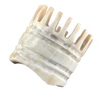 UKCOCO Peigne de Massage en Corne Naturelle Surface à Gratter pour Cuir Chevelu, Stimule la Circulation Sanguine, Usage Personnel et Professionnel