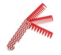 UKCOCO Peigne de Voyage Compact Outil de Coiffure pour Cheveux Lisses Peigne Miniature Démêlant et Stylisant Accessoire Pratique pour Voyage et Usage Rouge
