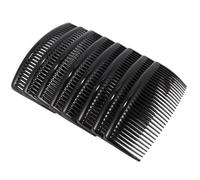 UKCOCO Peigne en Plastique Noir 27 Dents Latéral pour Femmes et Filles, Petit Format Portable, Démêlant Doux pour Coiffure Quotidienne et Usage Polyvalent, 24 Pièces par Pack, Accessoire
