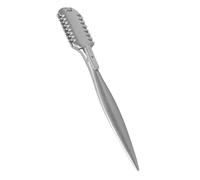 UKCOCO Peigne Rasoir Double Face en Métal pour Coupe de Cheveux et Effilage, Outil de Coupe Cheveux Professionnel, Peigne Coupe-cheveux Clairsemés, Usage Salon et Personnel, Format