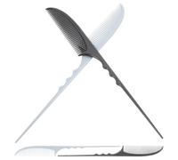 UKCOCO Peignes Antistatiques à Queue en Fibre de Carbone Noire et Grise, Peignes Professionnels pour Coiffure, Démêlage et Tissage, Adaptés Salon et Usage Personnel