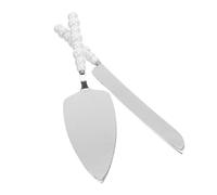 UKCOCO Pelle à Gâteau en Acier Inoxydable Lame Dentelée Manche en Céramique Nacrée Perle Outil à Dessert Élégant Multifonction pour Pâtisserie Service Cuisine et Pizza Coffret