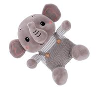 UKCOCO Peluche Éléphant Cartoon Douce et Confortable Apaisement pour Garçon Fille Doudou Peluche Cadeau Garçon Fille Accessoire Déco Intérieur Modèle Gris avec Bouton Aléatoire