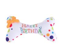 UKCOCO Peluche pour Chien Os Accessoire Anniversaire pour Chiots Petits Chiens Texture Douce et Élastique Parfait pour Mordre et Jouer