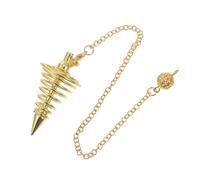 UKCOCO Pendentif Métal Creux Spirale Forme de Cône Chaîne Pendule Divination Unisexe Bijou Élégant et pour Cadeau Cérémonie et Usage Quotidien