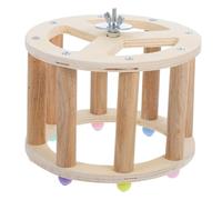 UKCOCO Perchoir Rotatif pour Perroquet avec Roue Silencieuse Jouet Interactif pour Oiseaux pour Perroquets De Toutes Cage