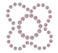 UKCOCO Perles Volcaniques Rondes en Pierre de Lave 6 Mm Violet Lot de 50 Pcs pour Aromathérapie Diffuseur Huiles Essentielles Décoration Bijoux Bracelets Colliers