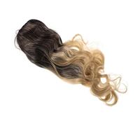 UKCOCO Perruque Brune avec Frange Ondulée pour Femmes Perruque Synthétique Longue et Élégante pour Cosplay et Usage Quotidien