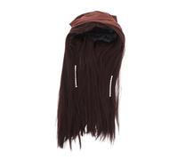 UKCOCO Perruque Pirate pour Cosplay avec Foulard Ensemble de Costume de Pirate pour Fête pour Halloween Perruque Marron pour Homme et Femme
