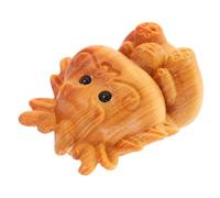 UKCOCO Petit Pendentif Dragon En Bois Sculpté - Breloques Dragon Soi-même - Bois Naturel Marron - Miniature Décorative - Loisirs Créatifs Diy - Présent Artisanat - Décoration Bureau