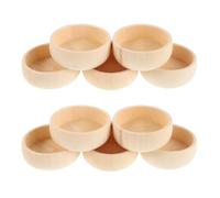 UKCOCO Petits Bols Ronds en Bois Beige Non Finition pour Peinture Diy, Décoration Créative, Adaptés aux Garçon et Filles pour Projets Maison et Développement Moteur Fin