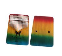 UKCOCO Piano à Pouce Kalimba Notes Massif avec Accordeur Instrument Ergonomique pour Débutants Garçon Fille et Adultes Design Arc Ciel