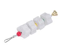 UKCOCO Pierre à Mâcher Naturelle pour Petits Animaux Pierre à Broyer pour Oiseaux, Chinchillas et Écureuils, Tige de Broyage des Dents Résistante, à Mâcher Suspendu pour Cage,