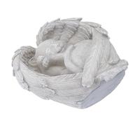 UKCOCO Pierre Tombale pour Chat Commémorative en Résine, Statue Ange, Décoration Jardin Extérieur, Stèle Funéraire pour Animal de Compagnie, Souvenir Chat, Ornement Décoratif