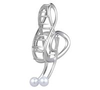 UKCOCO Pince à Cheveux Forme Note de Musique avec Perles Griffe Métallique Robuste pour Cheveux Épais Clip Élégant et Antidérapant pour Femme Accessoire Sophistiqué pour Concerts et Usage