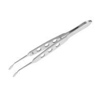 UKCOCO Pince à Épiler pour Massage des Paupières en Acier Inoxydable 3 Trous Outil de Soin des Glandes de Meibomius Extracteur pour Sécheresse Oculaire Instrument Précis Argenté