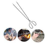 UKCOCO Pince à Feu Allongée Métal Robuste Pince à Bûches pour Barbecue et Cheminée Résistante Chaleur Prévient les Brûlures Usage Domestique et Extérieur