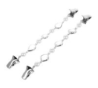 UKCOCO Pince à Pull en Chaîne et Perles Clips Métalliques pour Cardigan Femme Lot de 2 set de Pièces Accessoire Chic Anti-Espionnage pour Tenue Élégante