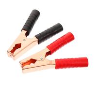 UKCOCO Pince Câble Démarrage Cuivre Pince Crocodile Ergonomique pour Batterie Auto Clip Test Sécurisé pour Urgence Routière Compatible Multi Modèles