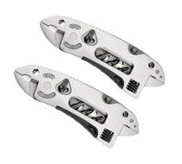 UKCOCO Pince Multifonction Clé Multi-usages Portable 2 Pièces en Acier Inoxydable Coupe-fils pour Camping et Projets de Réparation DIY
