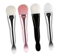 UKCOCO Pinceaux Applicateurs De Masque Visage 4 Pièces Brosse Douce Multifonction Pour Soins Peau Visage Poudre Rose or Blanc Noir Argenté Ensemble