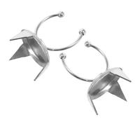 UKCOCO Pinces à Poterie Contrôle Précis et Design Bout des Doigts 2pcs en Métal Argenté pour Glaçage Céramique Accessoires pour Débutants en Poterie