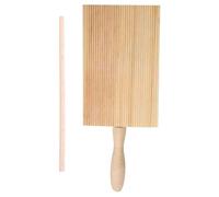 UKCOCO Planche à Gnocchis en Bois Massif Spatule, Kit Fabrication Pâtes Maison Pratique, Ustensile la Cuisine Résistant aux Fissures, Accessoire Manuel pour Pâtes Fraîches, Texture