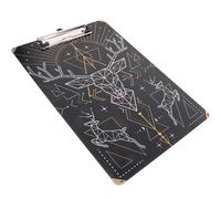 UKCOCO Planche à Pince de Conférence en Acrylique Noir Multifonction Facile à Écrire, Résistante et Pratique pour Bureau et Occasions Formelles