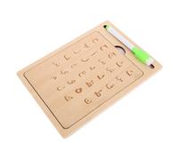 UKCOCO Planche Bois Alphabet Arabe Éducative pour Garçon Fille Apprentissage Interactif et Traçage des Lettres Support Montessori pour et Dessin Outil Initiation Précoce à Arabe