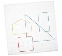 UKCOCO Planche Nail Board Transparente avec Élastiques Colorés Kit Créatif Géométrie Éducatif pour Garçon Fille Outil Mathématique Élémentaire pour Apprentissage des Formes et Figures