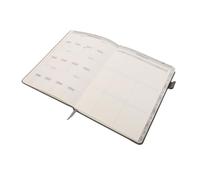 UKCOCO Planner Journal Notebook With Faux Leather Cover Vertical Daily Weekly Monthly Organizer For Business Work Study And Streamlined Layout