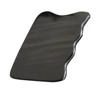 UKCOCO Plaque de Massage Corne de Buffle Noire Ondulée Outil de Grattage Naturel pour Massage Corporel Soulagement Musculaire et Soin Spa à Domicile et Salon