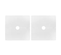 UKCOCO Plaque de Recouvrement Blanche Vierge 2 Pièces 86 Type Rosace Murale Carrée en Plastique 12 MM Cache-Trou Mural Démontable pour Prise Électrique Finition Esthétique pour Bureau