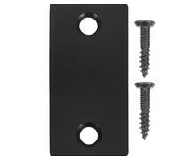 UKCOCO Plaque de Recouvrement de Pêne Dormant Noire Plaque de Renfort de Serrure de Porte avec 2 Vis Longues Cache-Gâche pour Portes Intérieures et Extérieures Réparation Trou