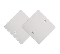 UKCOCO Plaque Murale Vierge 2 Pièces Cache-trou Mural Couvercle Électrique Pour Boîtes De Plafond En Acier Inoxydable Argent